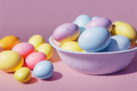 Easter composition, sweets and eggs for the holidayの素材