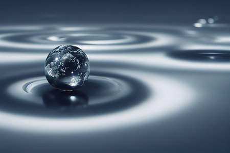 Communication technologies for internet business. Global world network and telecommunications on earth, cryptocurrency. 3d render, Raster illustration.の素材