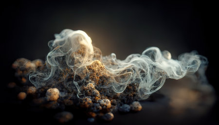 Motion Color drop in water,Ink swirling in ,Colorful ink abstraction.Fancy Dream Cloud of ink under water. 3D, Raster illustration.の素材