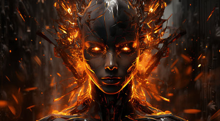 skull in scientific subjects, the study of the structureの素材