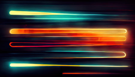 Futuristic technology abstract background with lines for network, big data, data center, server, internet, speed. Abstract neon lights into digital technology tunnel.の素材