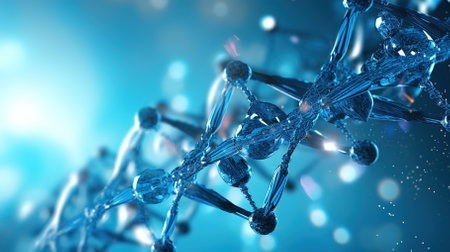 Abstract background with highlights and glow. dna. information and medical template for designの素材