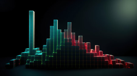 Graph chart for stock market investment trading, trend graph design.の素材