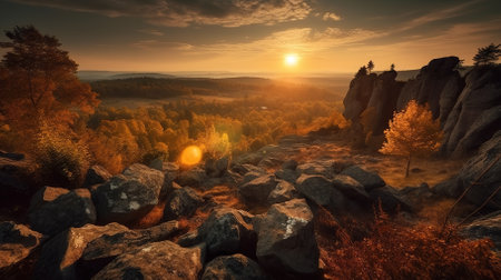 beautiful landscape, nature as background or wallpaperの素材