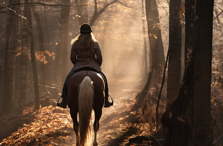 Rider in action, man riding a horse, equestrian sport, equestrian themeの素材