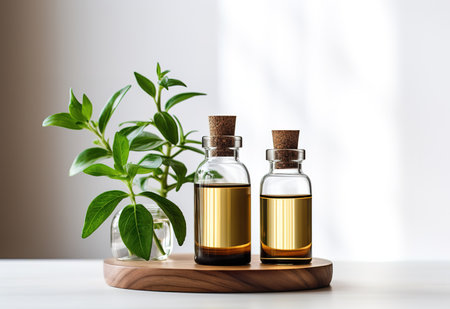 oils - the concept of products for health and beauty, containers with body oilsの素材