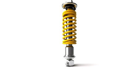 Shock absorber with a spring and bearing assemblyの素材