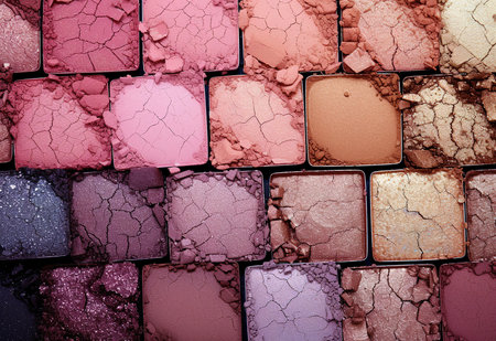 Vibrant collection of crushed eye shadow, high quality makeup palette with various colors for beauty and cosmeticsの素材