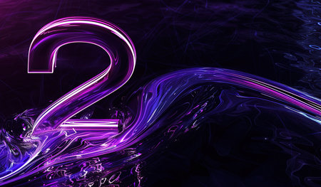 Vibrant Neon Number 12 Illuminated in Blue and Pink Hues, Ideal for Events, Anniversaries, and Special Occasionsの素材