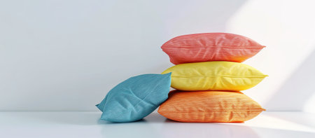 Elegant decorative pillows, ideal for decorating a modern home interior.の素材
