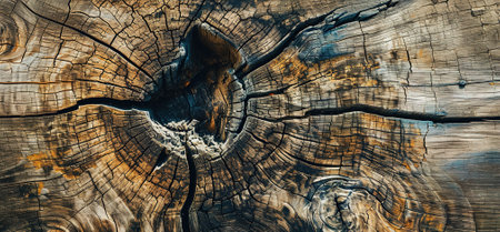 The detailed textures and patterns on the surface of aged wood, illuminated by warm sunlight, are ideal for backgrounds and natural themes.の素材