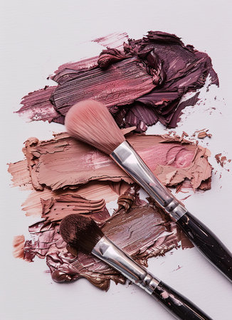 Abstract texture of pink and purple brush strokes for modern art backgroundの素材