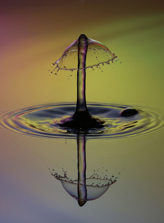a drop of water (tinted)の写真素材