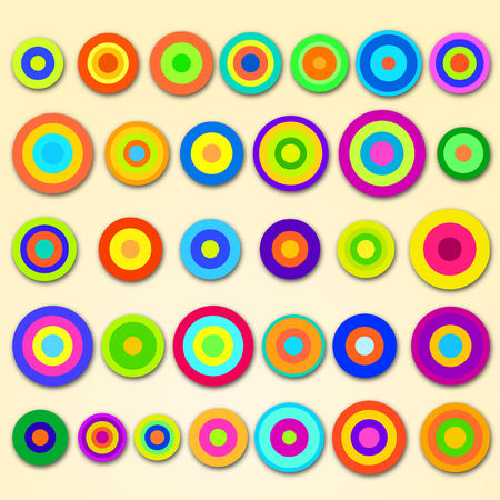 Abstract Colorful Circles Backgroundのイラスト素材
