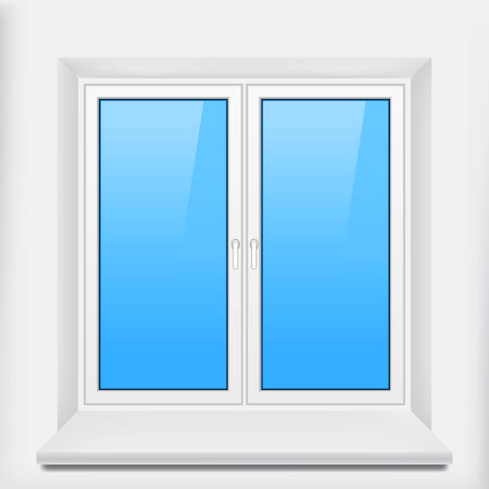 Plastic Window. Vector Illustrationのイラスト素材
