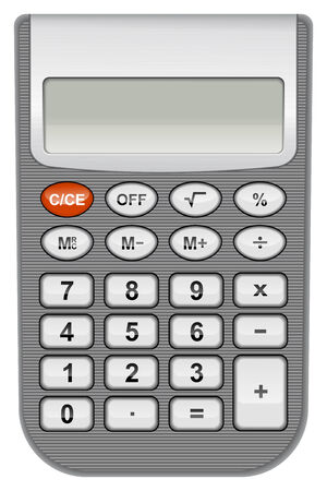 Calculator On White Backgroundのイラスト素材