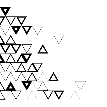 Black and white abstract, geometric background with triangles. Vector Illustrationのイラスト素材
