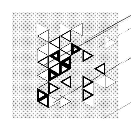 Abstract, geometric background with triangles. Vector Illustration