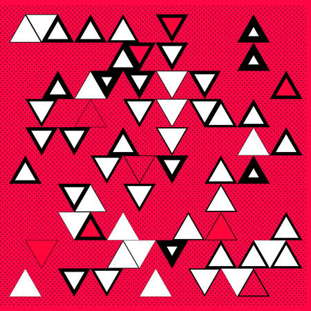 Red abstract, geometric background with triangles. Vector Illustrationのイラスト素材