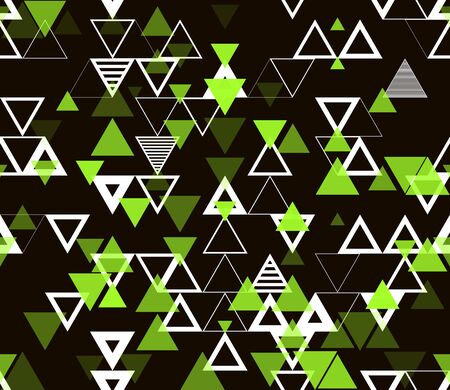 Dark seamless geometric pattern with triangles. Abstract background.