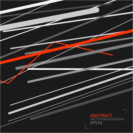 Black abstract and modern lines vector background. Concept art wallpaperのイラスト素材