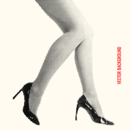 the woman falls or waving his legs, pop art retro vector illustrationのイラスト素材