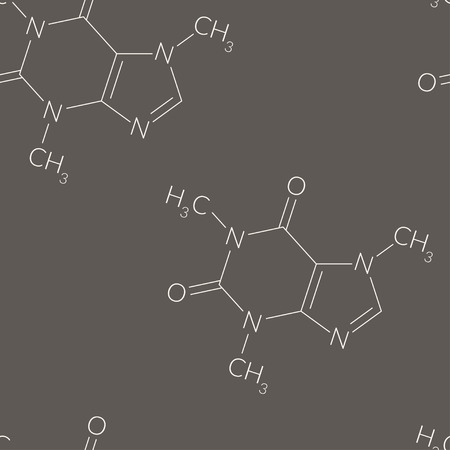 Caffeine molecule pattern, seamless background designのイラスト素材