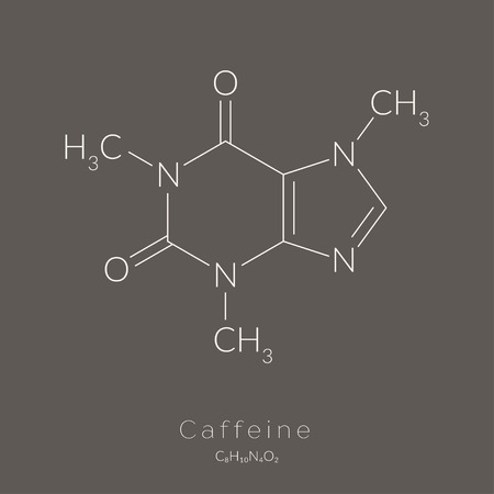 Caffeine molecule chemical structureのイラスト素材