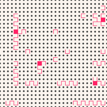 Seamless dots circle abstract pattern.のイラスト素材