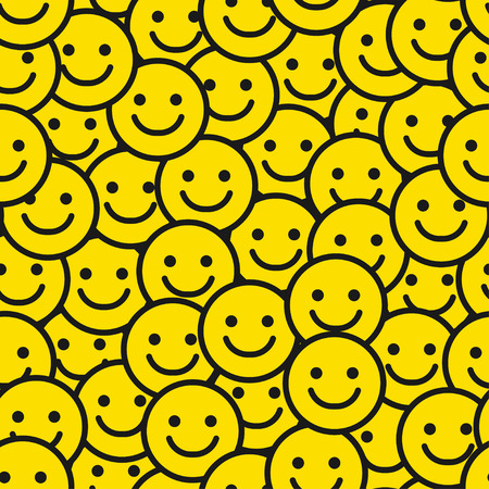 Smile Face Seamless Patternのイラスト素材