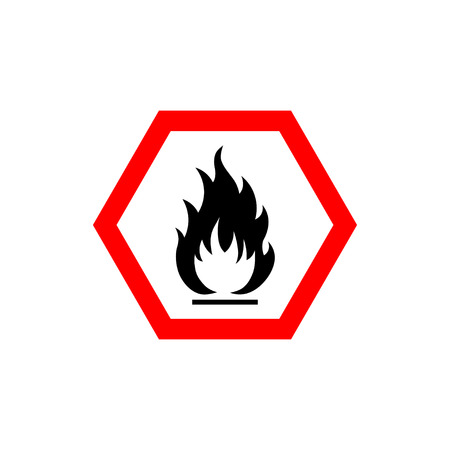 Flammable sign iconのイラスト素材