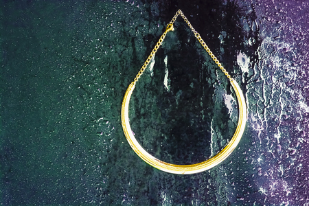 gold chain decorationの写真素材