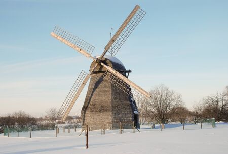 Mill  A museum of wooden architecture near Novgorodの写真素材