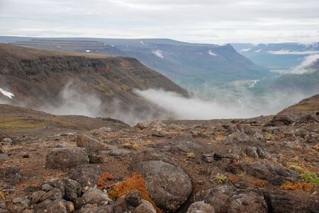 the plateau Putorana and the valley of the river Mikchangda の写真素材