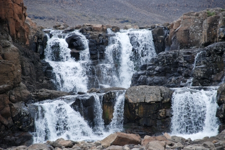 Rocky landscape on the Putorana plateau. The origins of the river Bucharama. Russia, Taimyr Peninsula.の写真素材