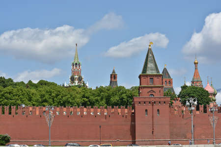 The Moscow Kremlin. The walls of the Moscow Kremlin in the Russian capital.