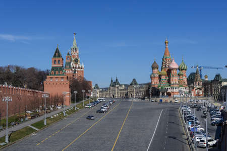 Moscow Kremlin. Sunny day in the center of the Russian capital.の写真素材
