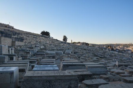 Historic hill in the east of Jerusalem.の写真素材