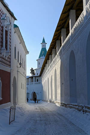 New Jerusalem Monastery. Frosty sunny day in January. Russian Orthodox monastery in the city of Istra near Moscow.の写真素材