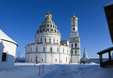 The New Jerusalem Monastery. Winter in the Moscow region. The monastery of the Russian Orthodox...