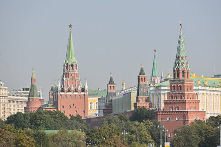 The Moscow Kremlin. The center of Moscow in the early autumn of 2024.