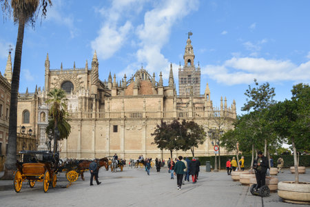 City of Seville. Street photo in Seville, Andalusia, Spain.の写真素材