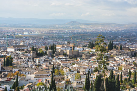 The city of Granada in Andalusia. An ancient city in southern Spain.の写真素材