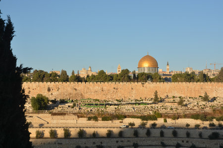 Jerusalem. The Walls Of The Old City. The walls of the fortress in Jerusalem, built by Sultan...