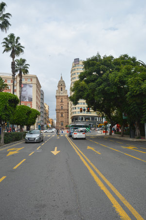 Malaga in November. Malaga, a seaside town in southern Spain.の写真素材