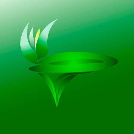 abstract pattern in the form of a stylized water lily imageのイラスト素材