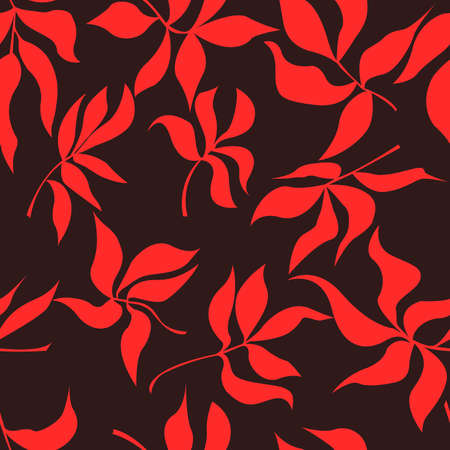 seamless pattern with red flowersのイラスト素材