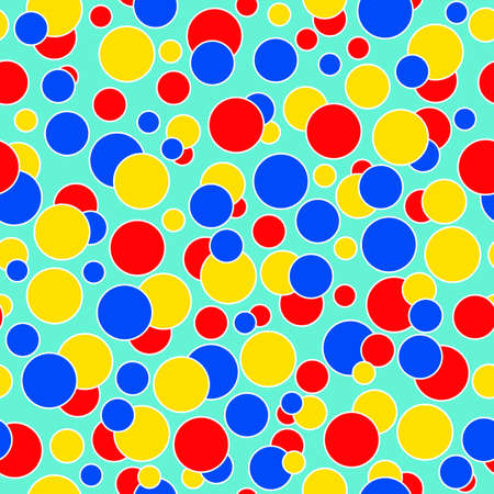 seamless pattern in the form of colorful ballsのイラスト素材
