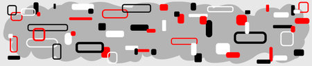 textured background for use in stretched images in the form of red, black and white rounded rectangles on a gray abstract backgroundのイラスト素材