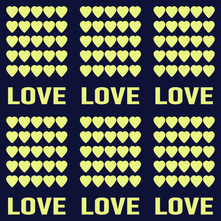 seamless pattern for prints on fabric and wall decoration with the image of yellow hearts and the...
